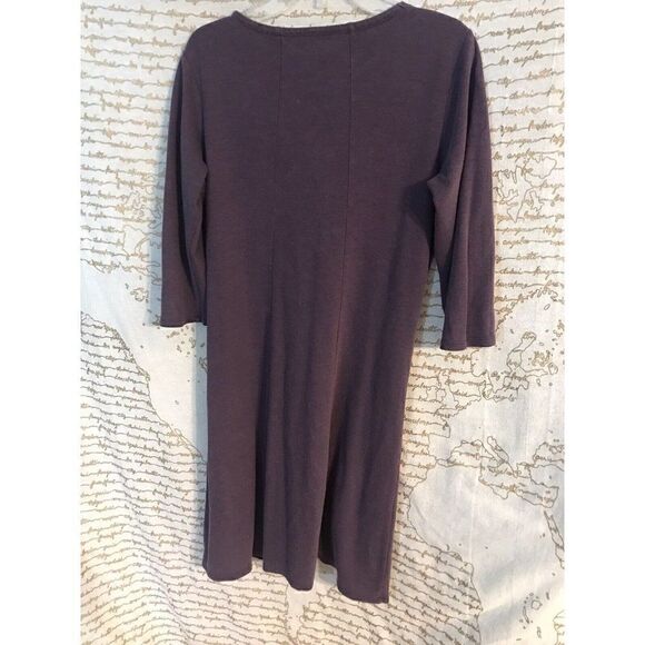 Horny Toad Co Small Purple Tencel Organic Cotton V-Neck Jersey Dress.    Ff - Picture 5 of 5